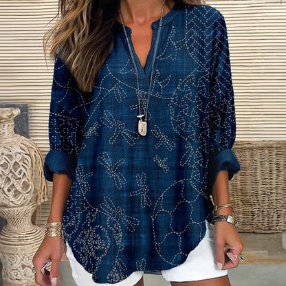 【Manches Longues】Blouse Décontractée Vintage