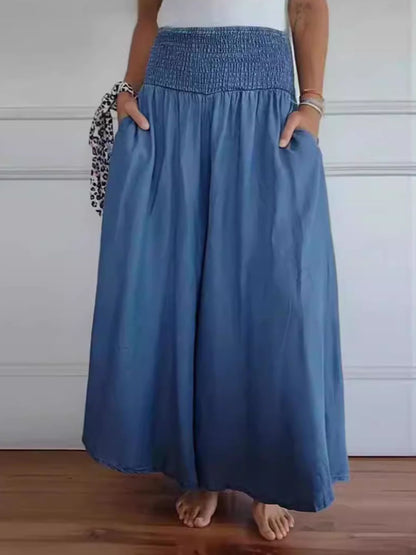 Marlene | Wijde katoenen broek voor de zomer