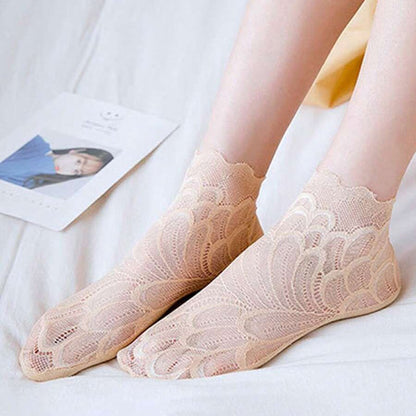 Ademende kanten sokken