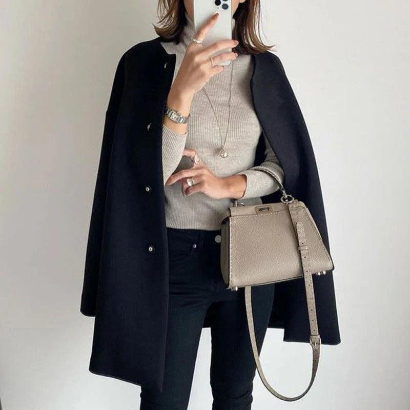 Zoey – Eleganter und bequemer Wollmantel für Frauen