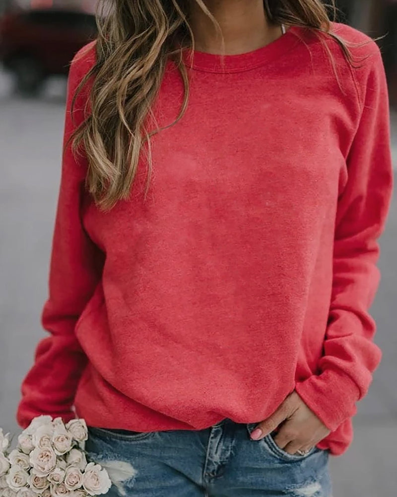 Eliza | Stilvoller, bequemer Sweatshirt mit Rundhalsausschnitt