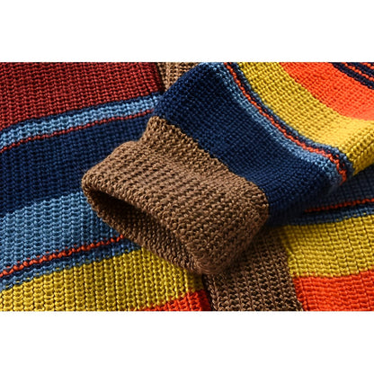 Damson - Color Block Turtle Neck Jumper
