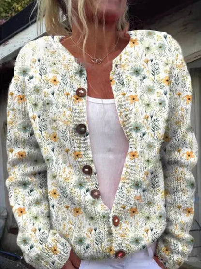 LILA | Blumenmusterpullover