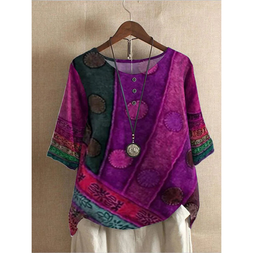 Valarie – Kleurrijke boho-top