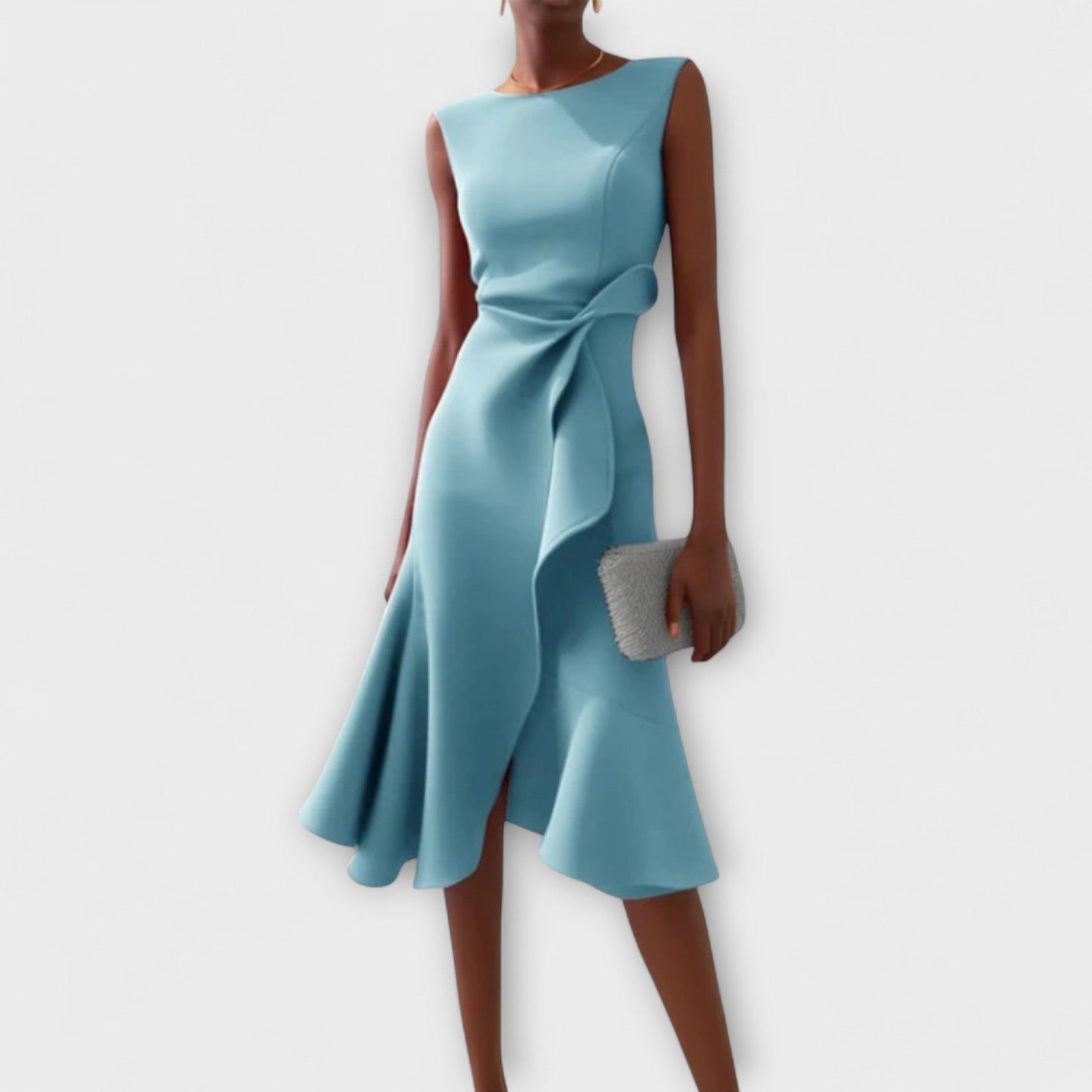 Juliette™ – Drapiertes asymmetrisches Midikleid