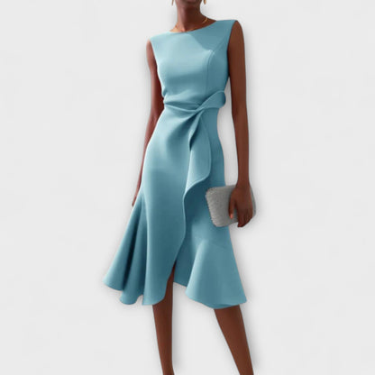 Juliette™ – Drapiertes asymmetrisches Midikleid