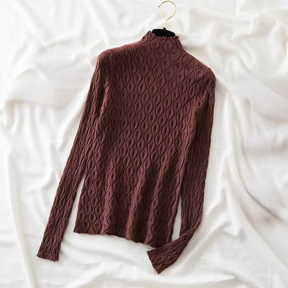 Moiré Kaschmir-Rollkragenpullover