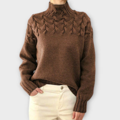 Eva - Damespullover met kabeldetails