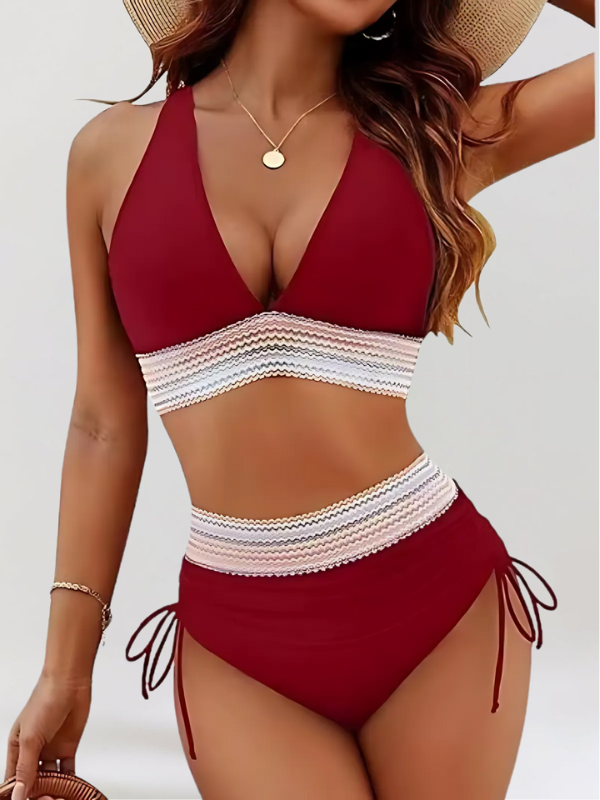 Lidia | Bikini-set met hoge taille en blote buik |