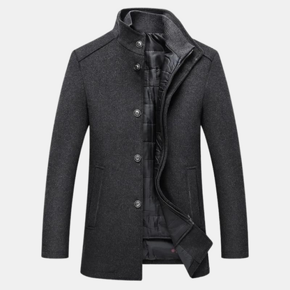 Jonathan™ | Dikke wollen trenchcoat