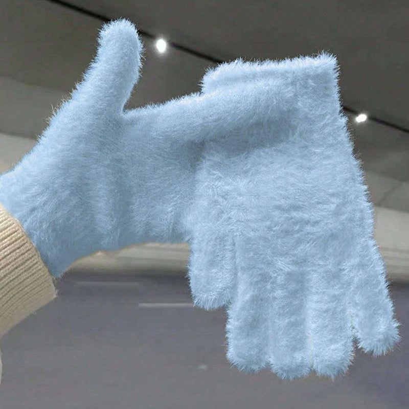 Warme effen handschoenen