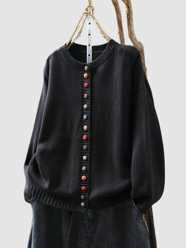 Lena | Strickjacke mit bunten Knöpfen
