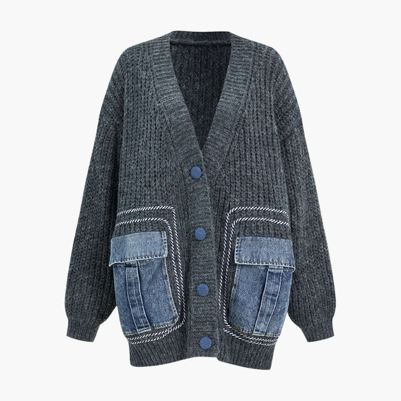 Marone Strickjacke