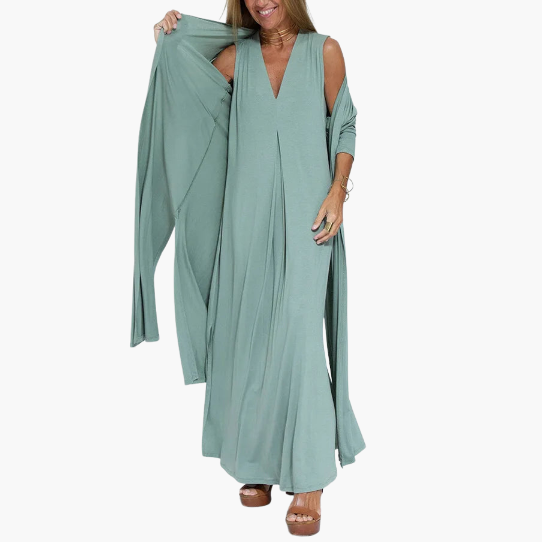 Brooklyn | Comfortabele Luxe Jurk met Vest