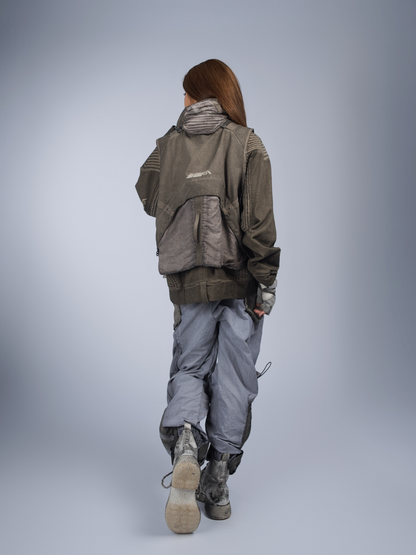 FlexCanopy – Unisex Asymmetrische Weste mit 3D-Taschen und abnehmbarem Design