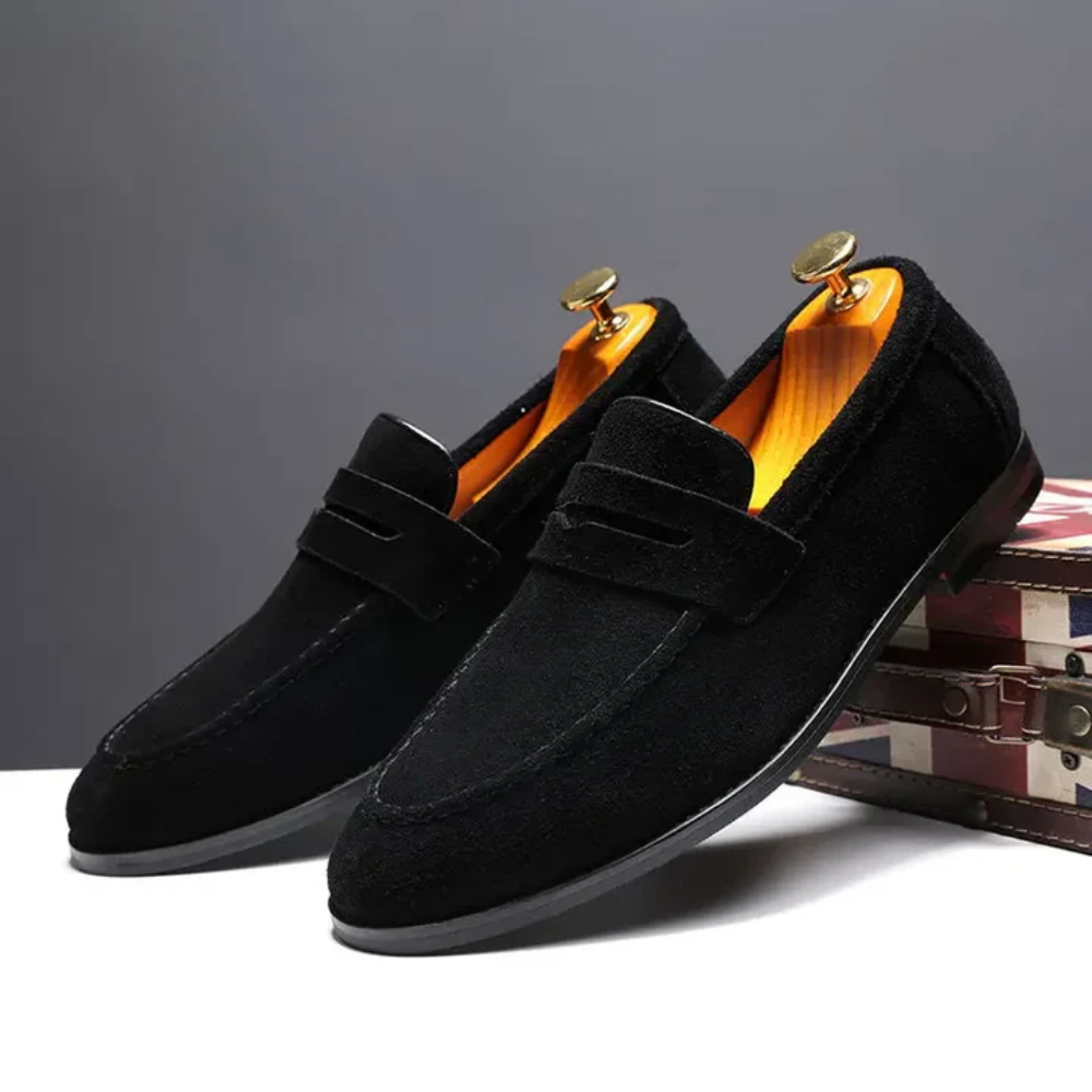 Suède zomerloafers