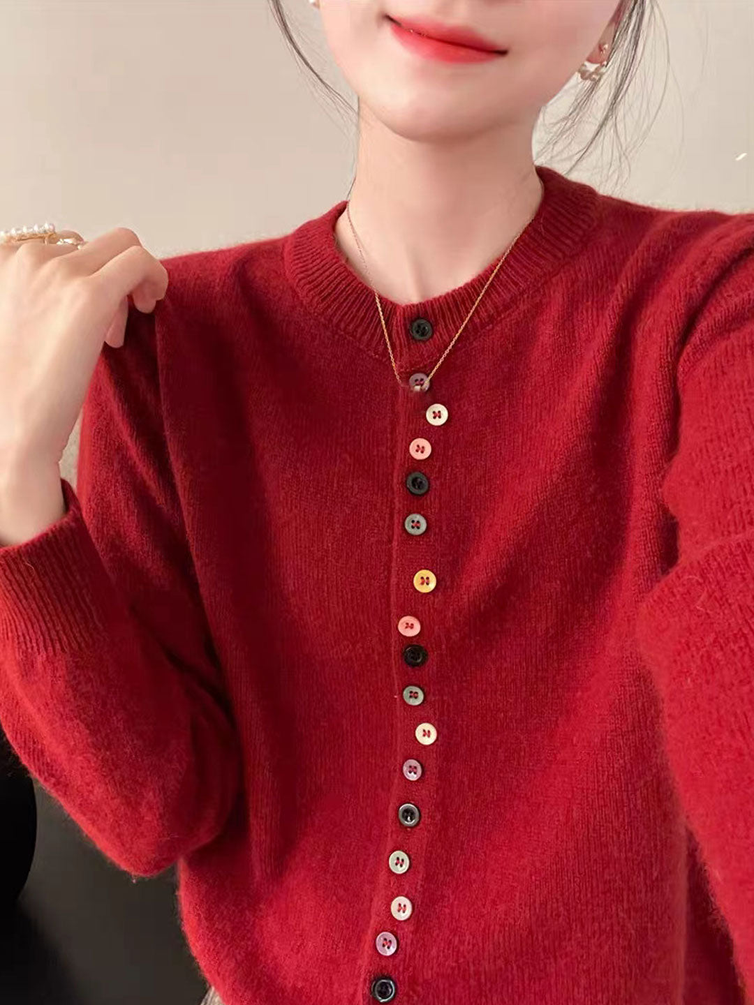 AALIYAH™ | Elegante gebreide cardigan met knoopsluiting