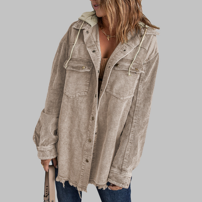DABRINA™ – Klassische Kapuzenjacke mit Knopfleiste und langen Ärmeln