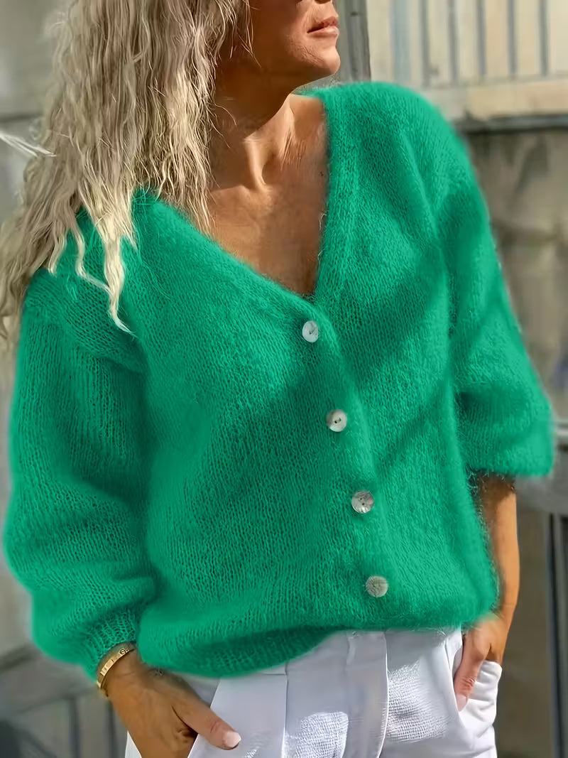 Hozanna - Strickpullover mit Knöpfen und langen Ärmeln