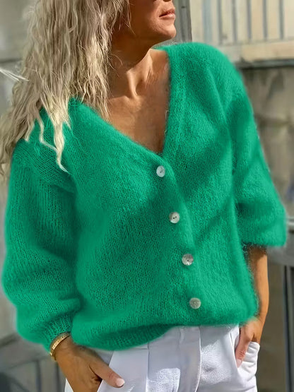Hozanna - Strickpullover mit Knöpfen und langen Ärmeln