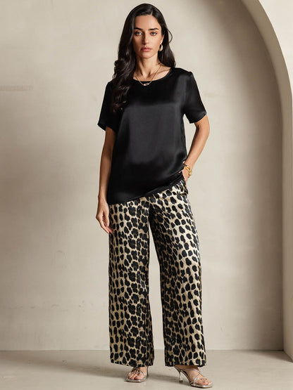 Soie Pure Pyjama Court À Manches Courtes Set