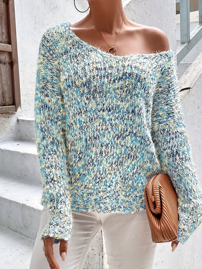 Chryselda – Lässiger Langarm Strickpullover