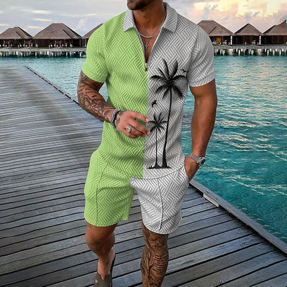 NICO | KOKOSPALMEN POLOSHIRT- & KORTE BROEK-SET