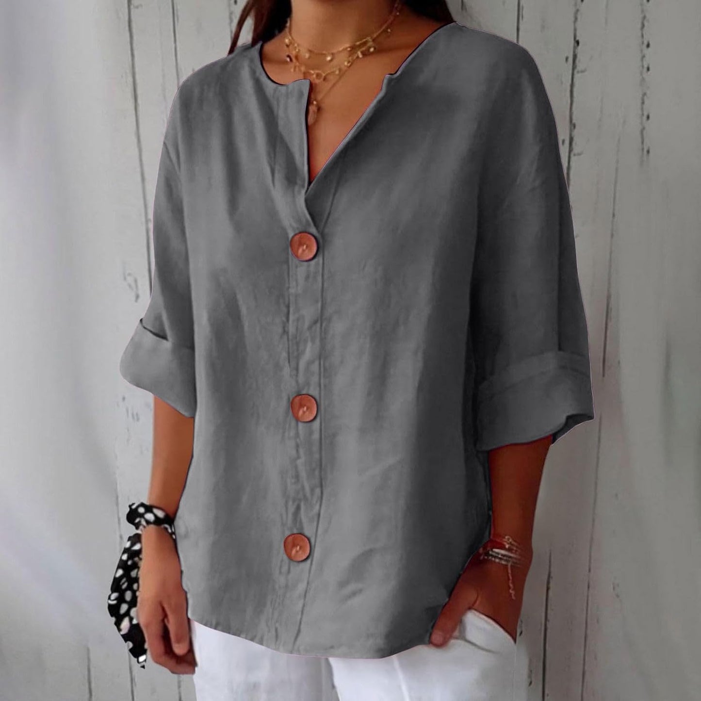 Sarah | Casual Blouse met Textuur