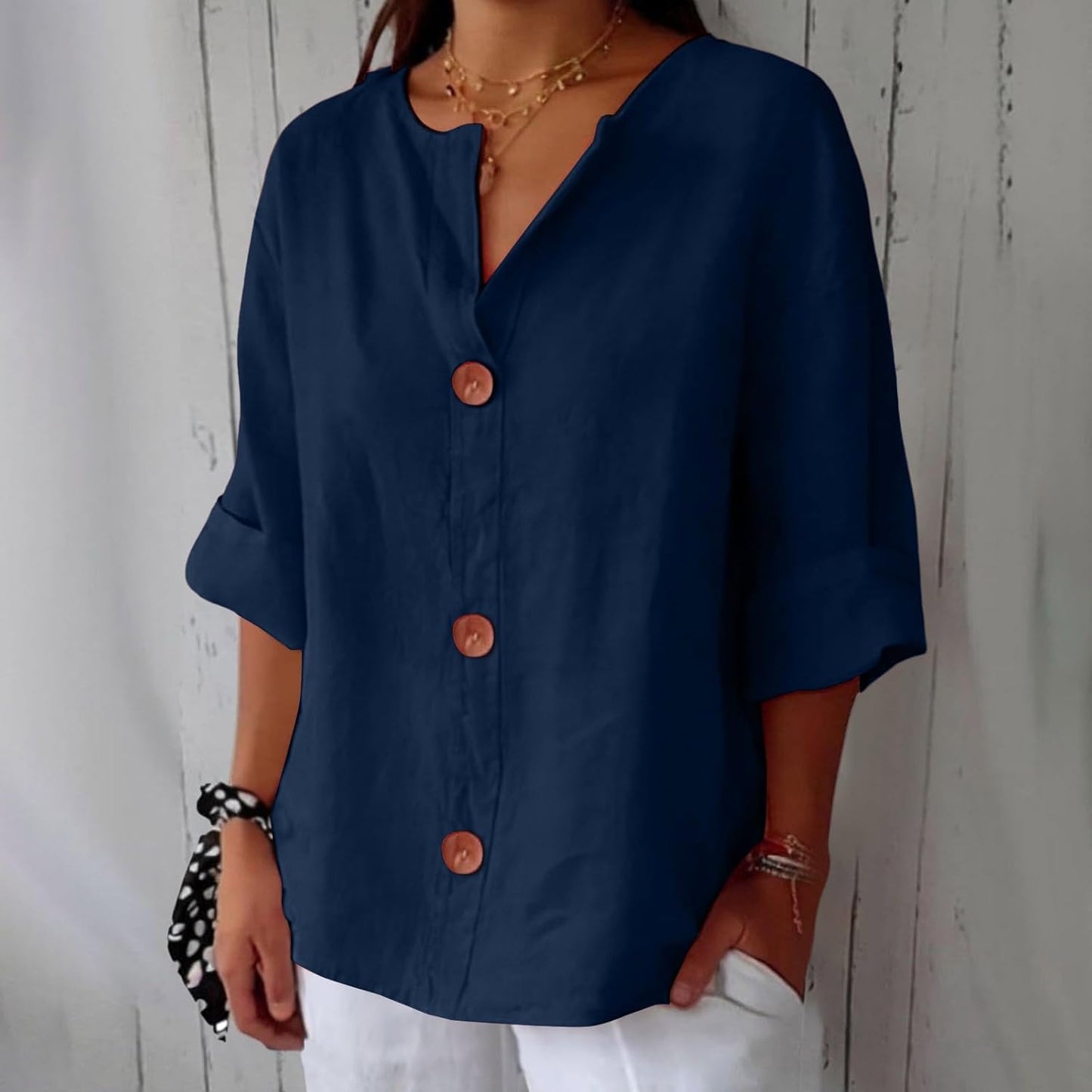 Sarah | Casual Blouse met Textuur