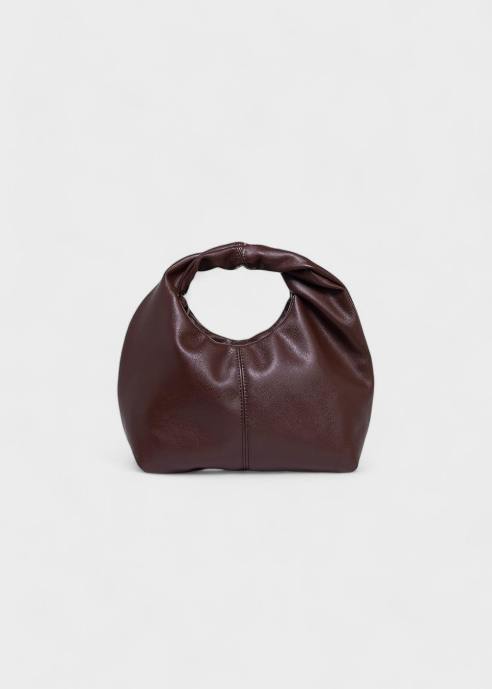 Dames hobo tas met rond handvat van synthetisch leer, modern design - Lila