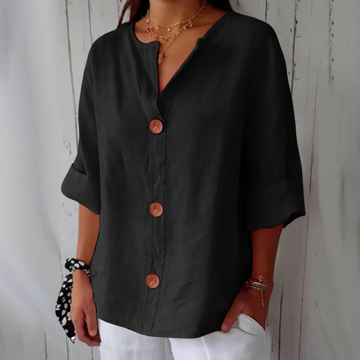 Sarah | Casual Blouse met Textuur