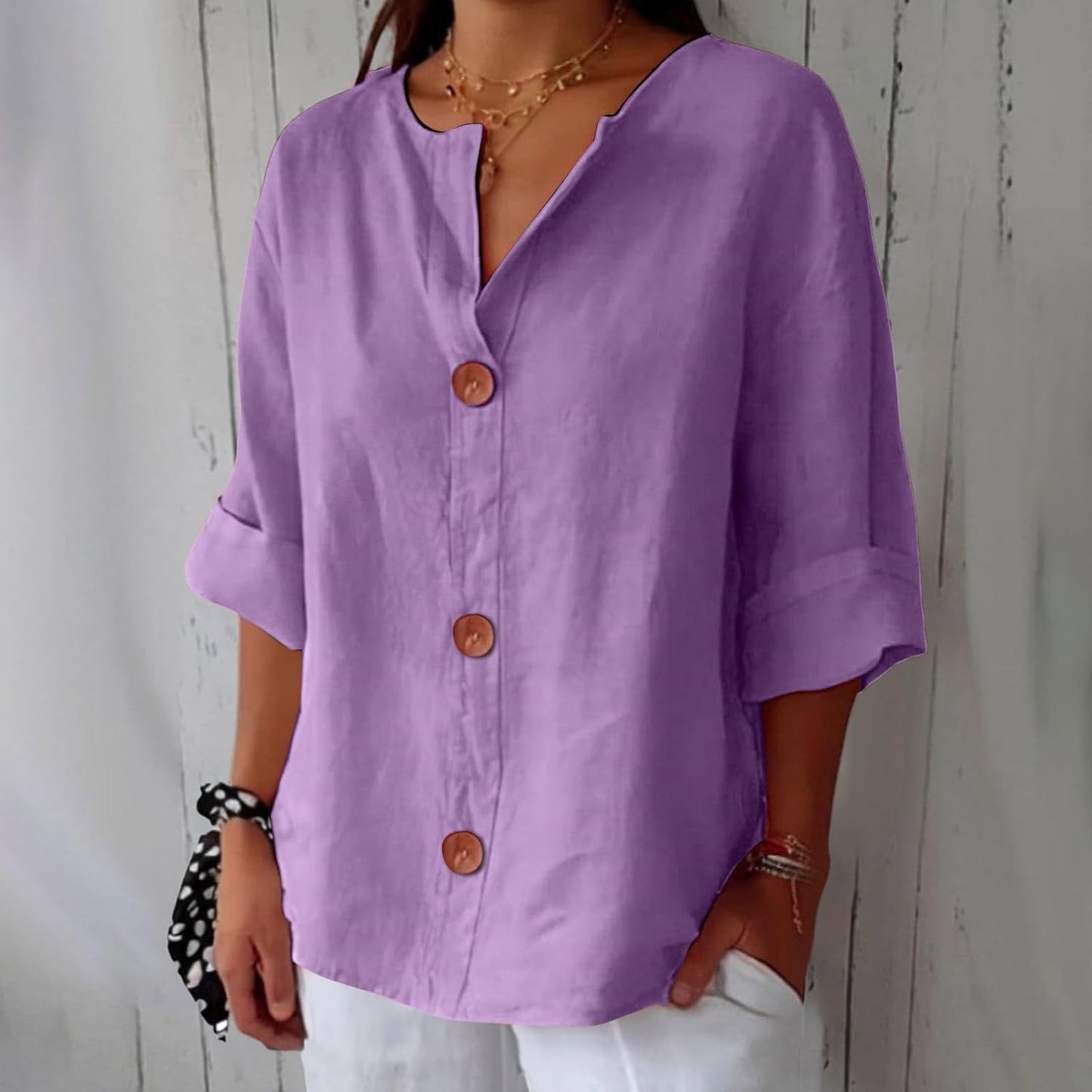 Sarah | Casual Blouse met Textuur