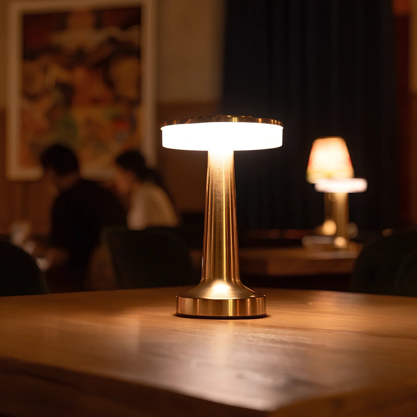 Retro Tafellamp met Staafvormige Voet