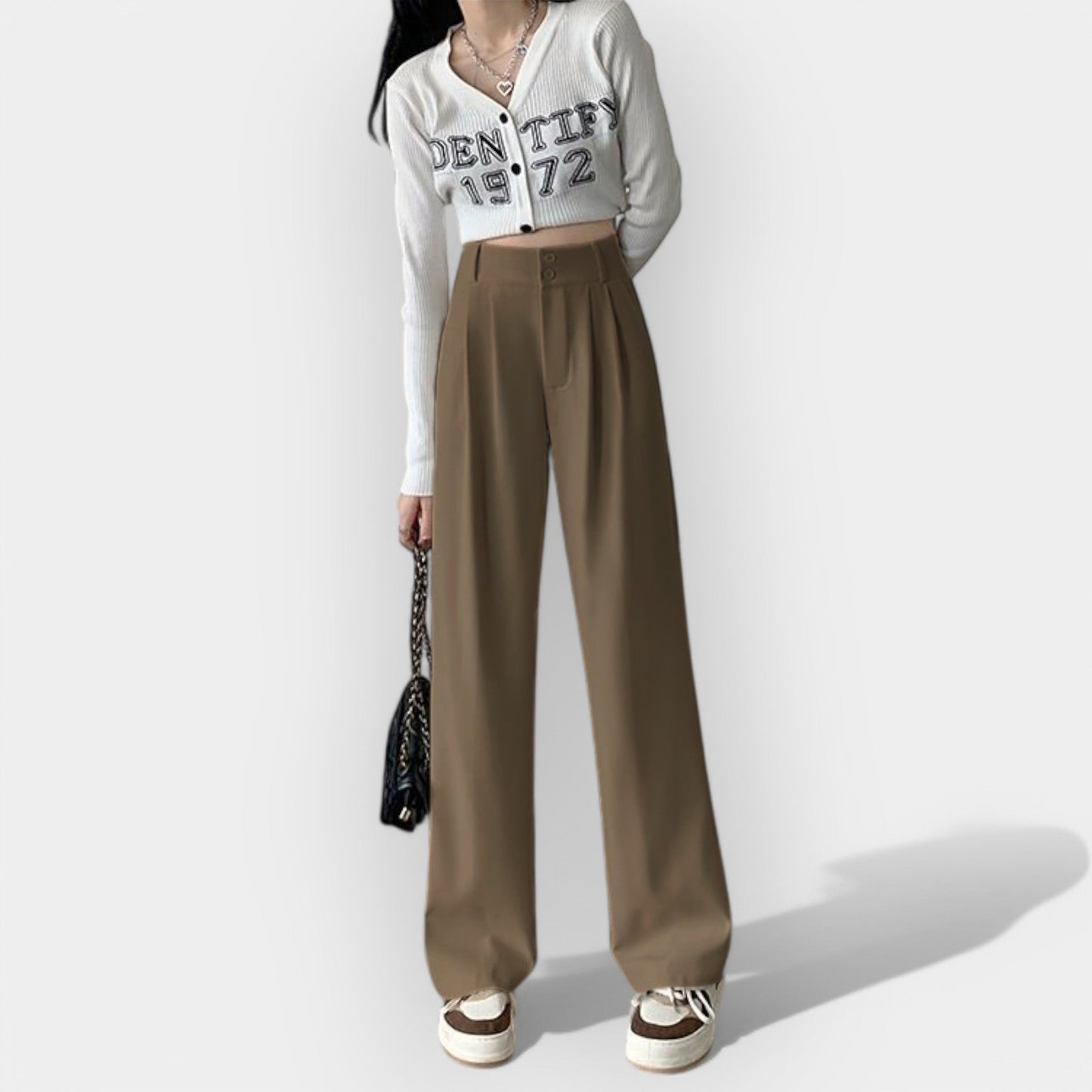 Wijde broek in Koreaanse stijl