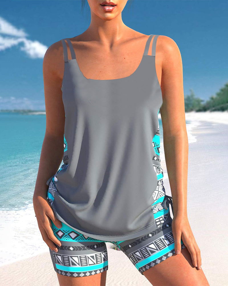 Sylvia - Tankini mit geometrischem Druck