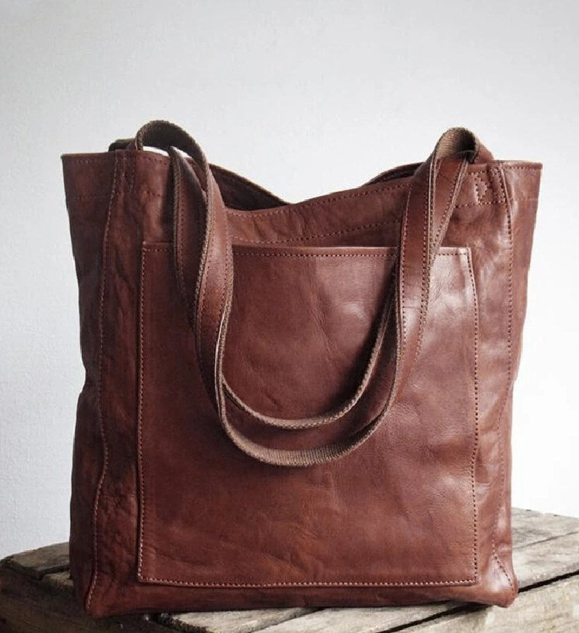 Ella™ | Klassieke leren draagtas