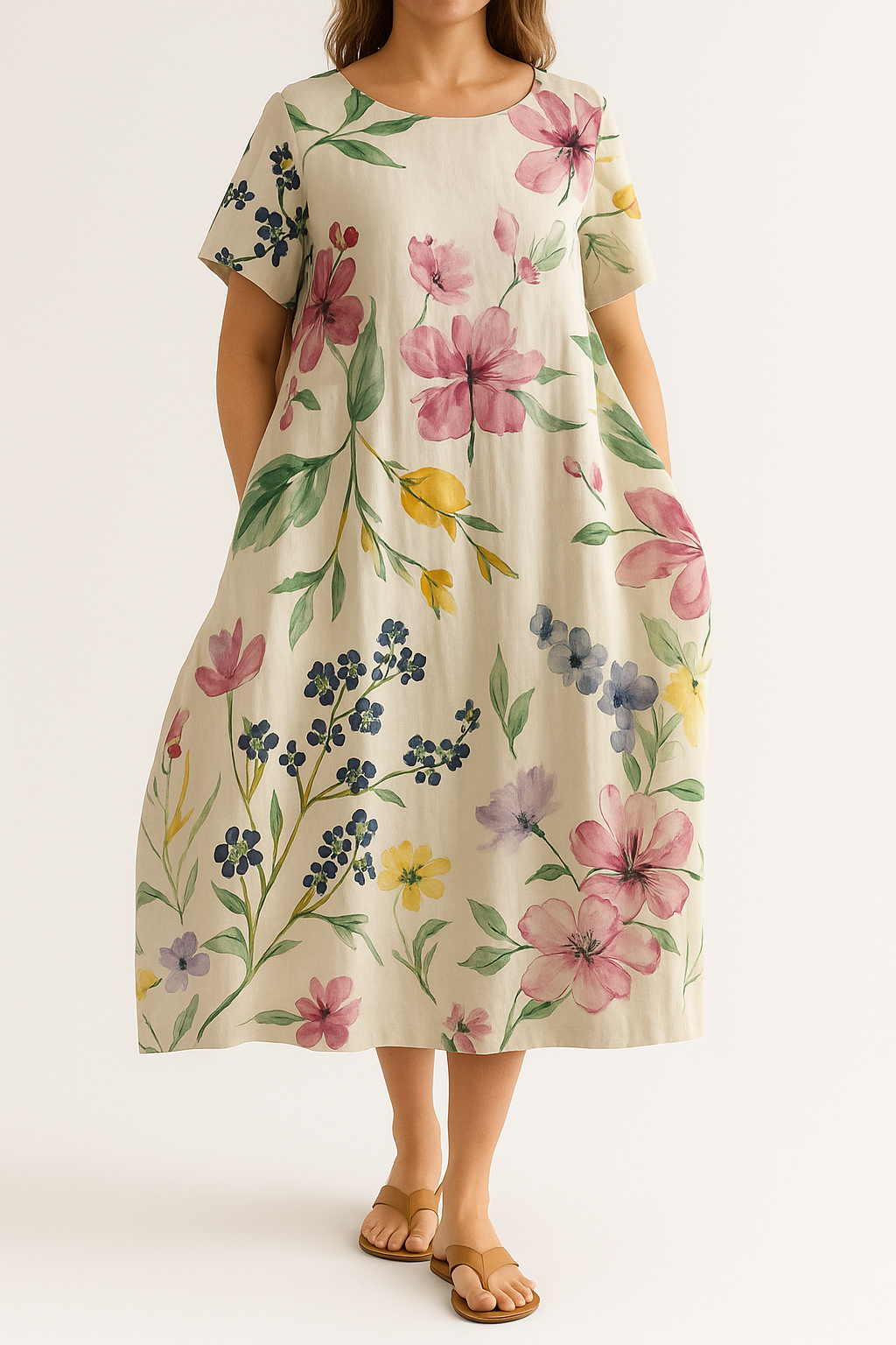 Lynette - De bloemen maxi-jurk