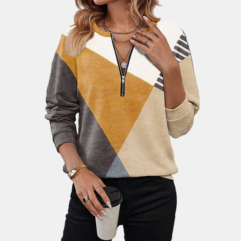 Elara™ | Geometrisches Soft-Sweatshirt