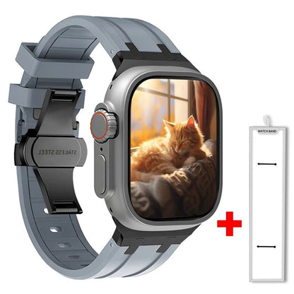 Onyx Titan Silikon Apple Watch Armband