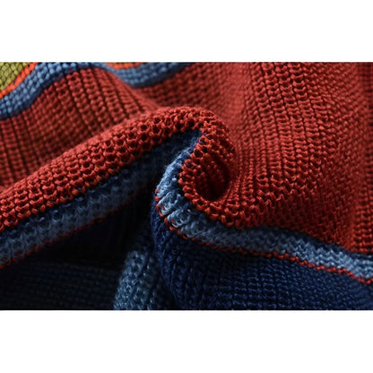 Damson - Color Block Turtle Neck Jumper
