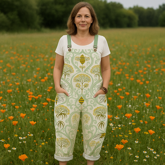 Vintage Bloemen Jumpsuit - Moeiteloos Comfort & Stijlvol Wijd Pijpen Ontwerp
