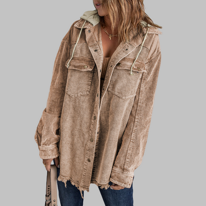 DABRINA™ – Klassische Kapuzenjacke mit Knopfleiste und langen Ärmeln