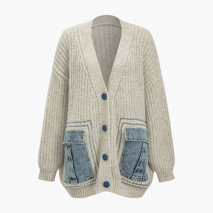 Marone Strickjacke