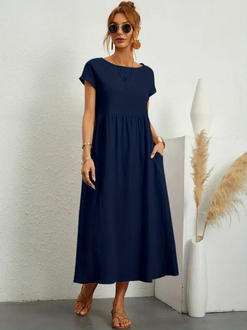 Ruby | Elegante jurk van katoen en linnen