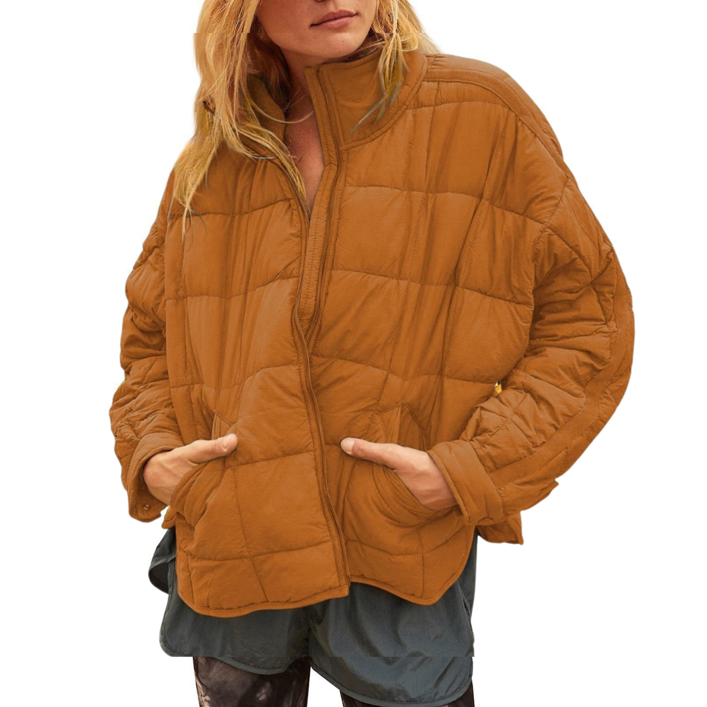 April™ – Lightweight Compact Zip Puffer Jacket