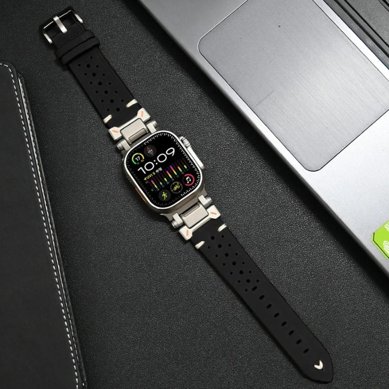 TitaniumTouch Leder Apple Watch Armband