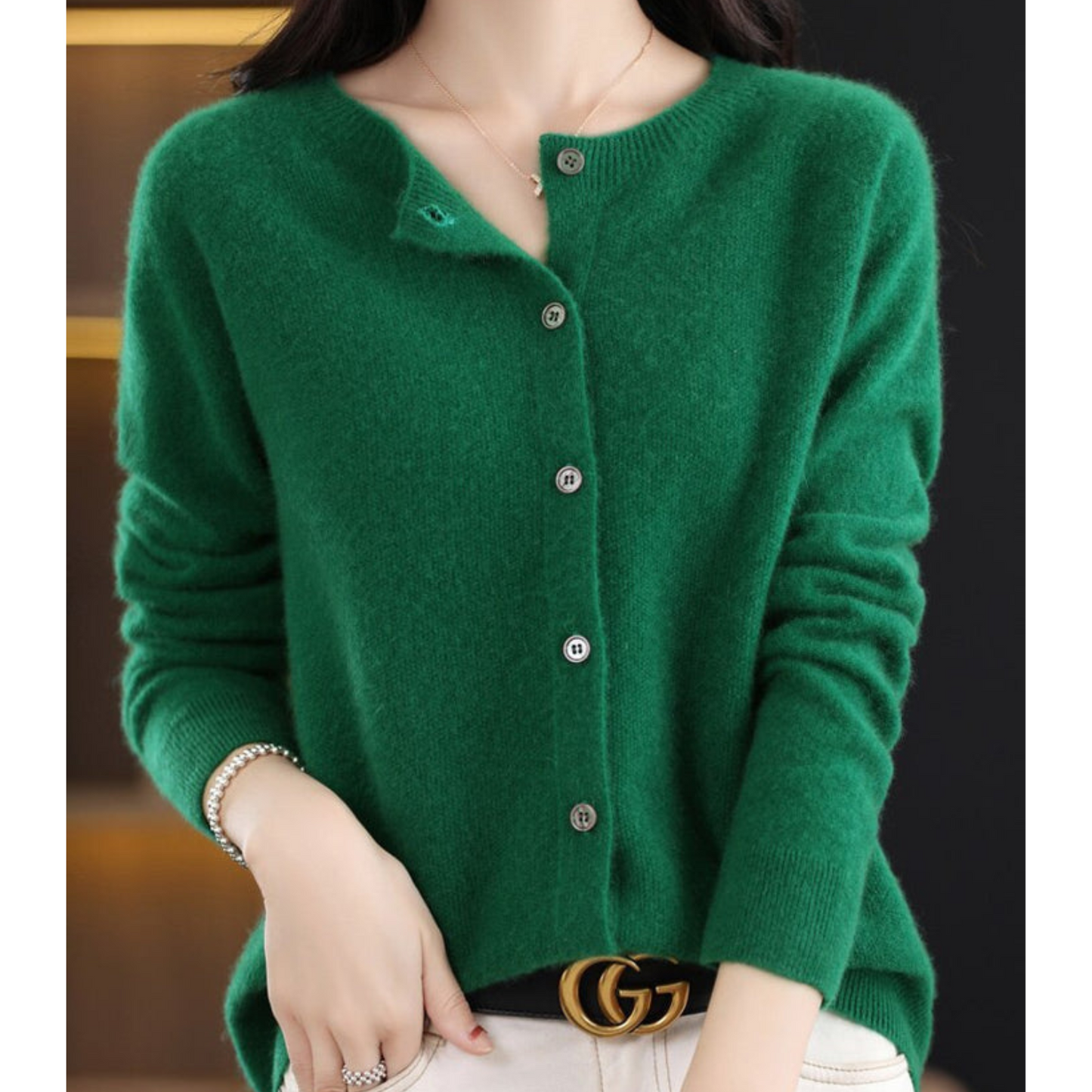 Victoria | Damen Strickpullover mit Rundhalsausschnitt aus reiner Merinowolle