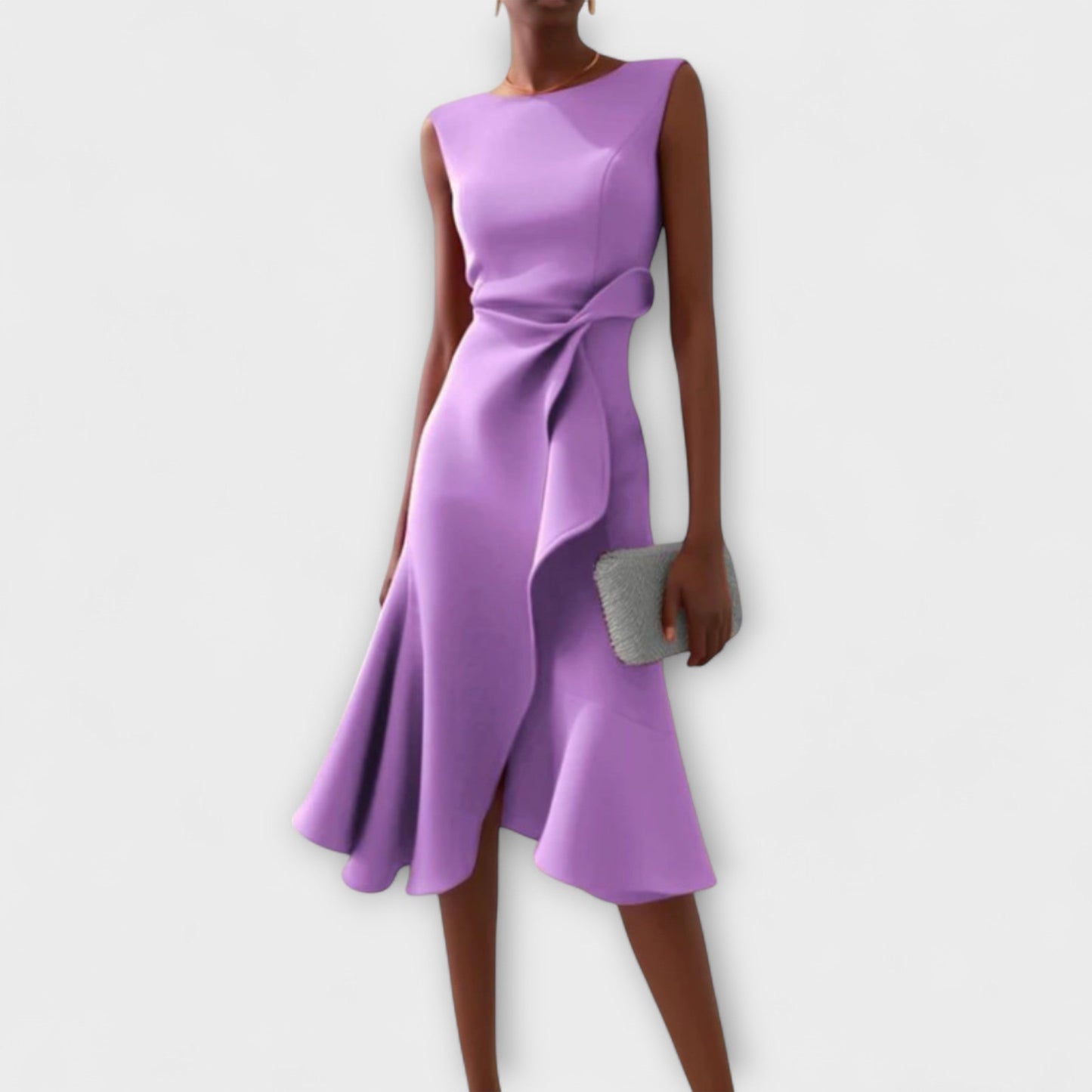 Juliette™ – Drapiertes asymmetrisches Midikleid