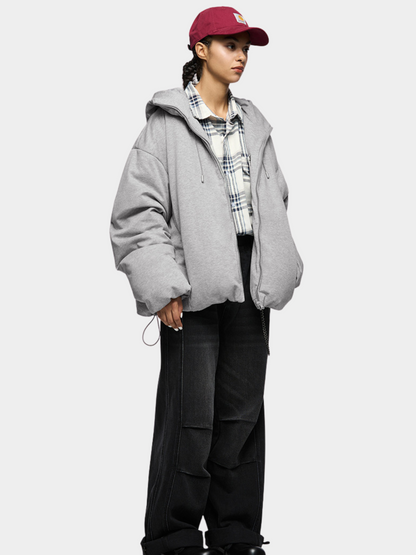 DryCanopy – Hoodiejack van gebreide stof met 90% eendendonsvulling