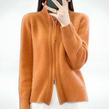 Giovana – Kaschmir-Cardigan mit Reißverschluss